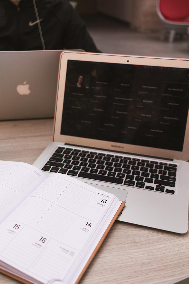 Laptop and agenda